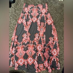 INC International Concepts Pink and Gray Medium Maxi Skirt